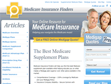 Tablet Screenshot of medicareinsurancefinders.com